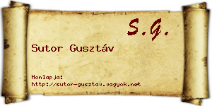 Sutor Gusztáv névjegykártya