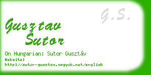gusztav sutor business card